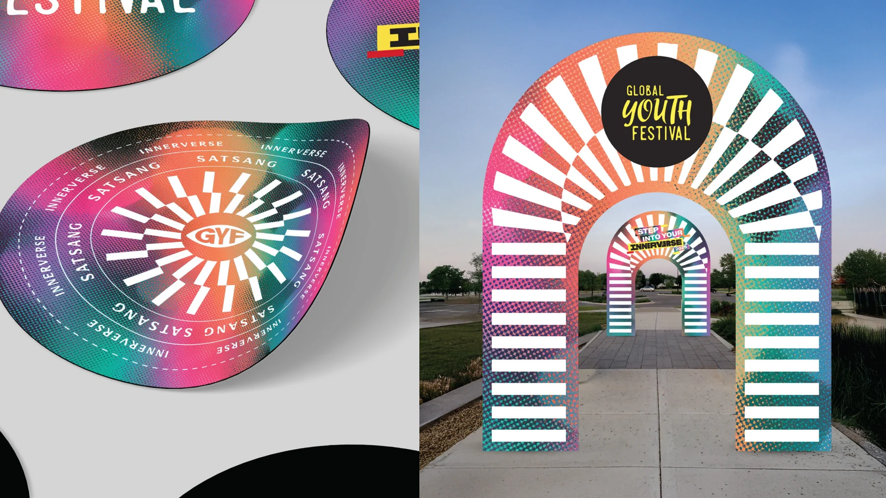 Global Youth Festival: Print and entrance arch applications